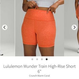 lululemon Wunder Train High-Rise Short 6”